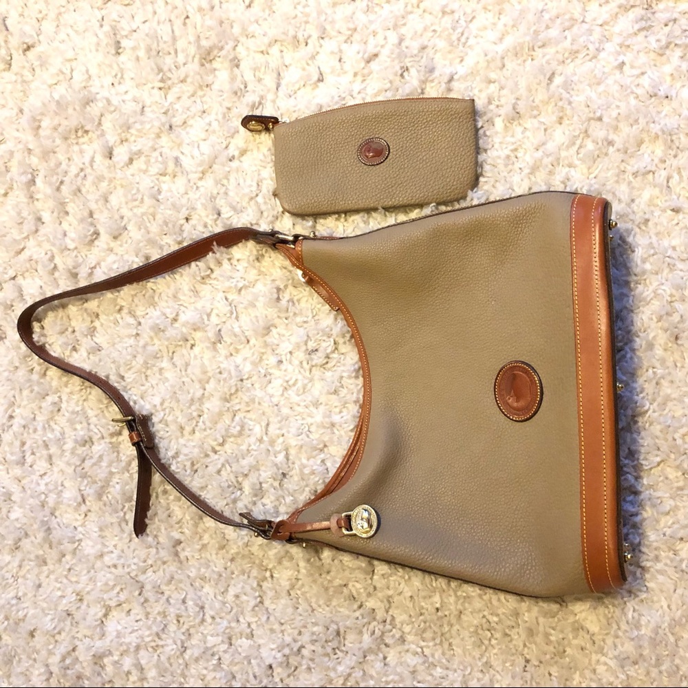 Dooney and Bourke. Shoulder bag with matching mini clutch